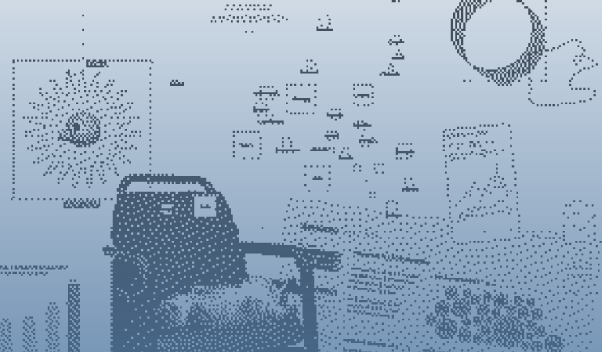 An animated GIF showing four images. Each of them consists of a map of Brazil, on the right, and some chart, on the left. The GIF cycles between maps and charts showing where forest fires occur in Brazil, how much water lies in each river basin in the country, where land has shifted from forest cover to pasture and more.